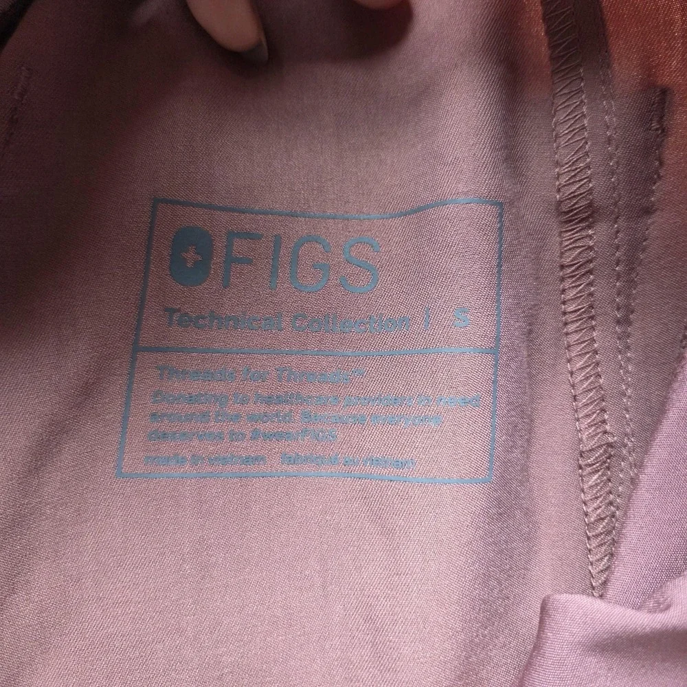 Figs Lesage Jogger Scrub Pants Mauve W22SW2005 Womens Small NWT